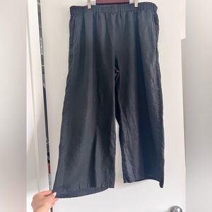 Eileen Fisher black linen pants
